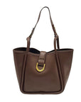 MMS Brands Brown Leather Style Shoulder Bag