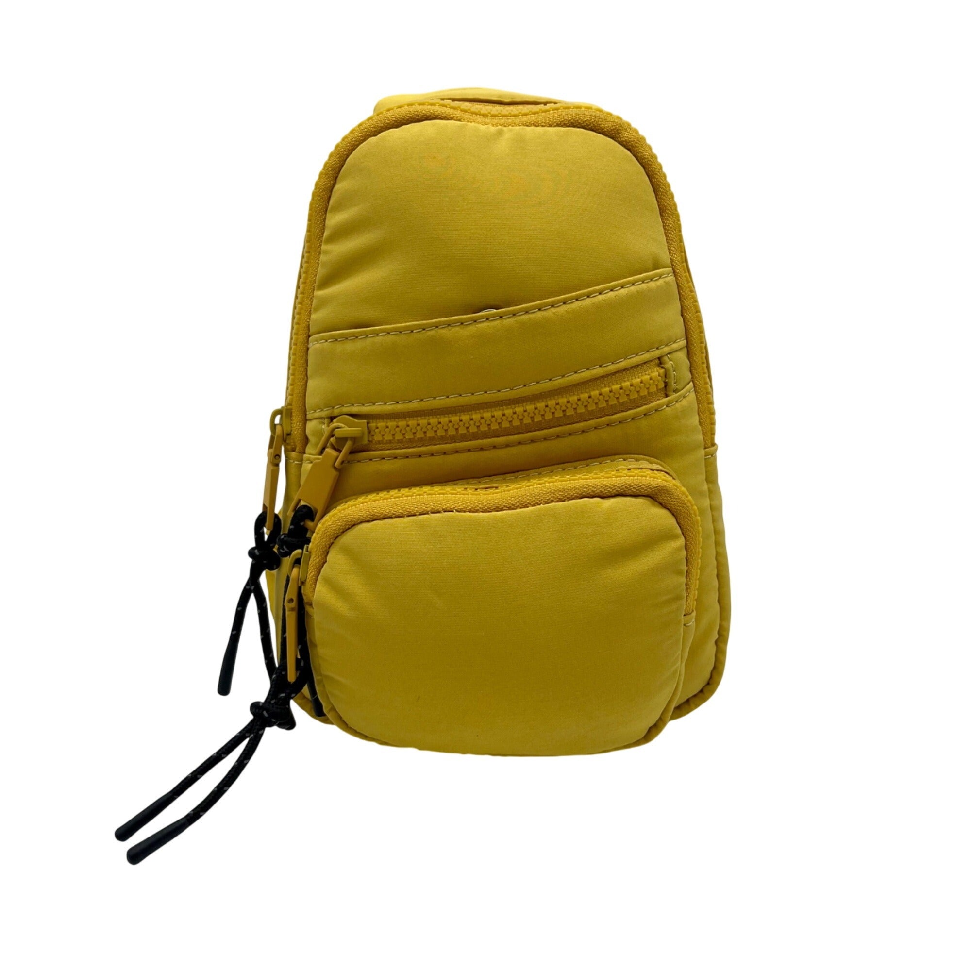 MMS Brands Mustard Yellow Nylon Sling Bag