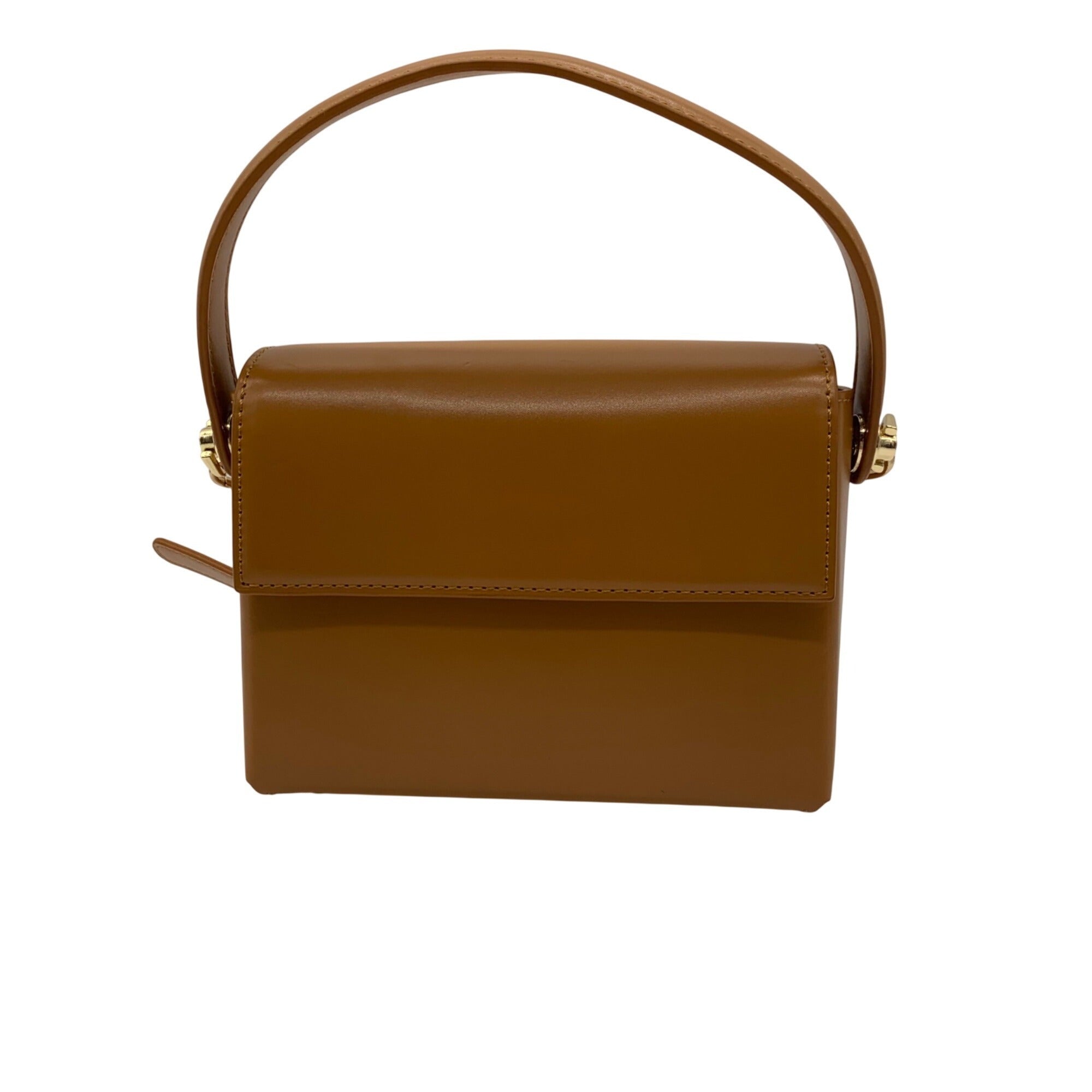 MMS Brown Leather Crossbody Bag