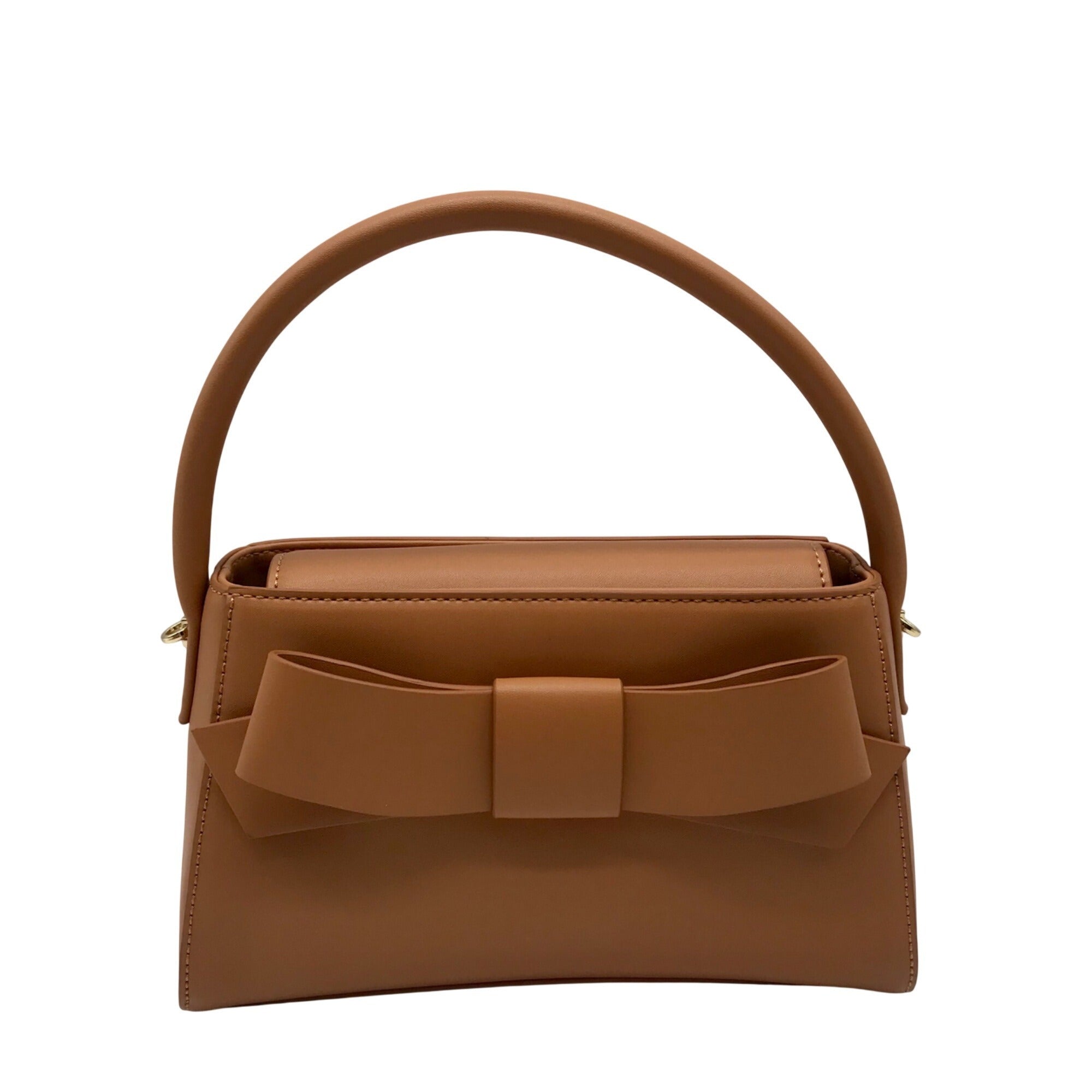 MMS Brown Leather Mini Crossbody Bag