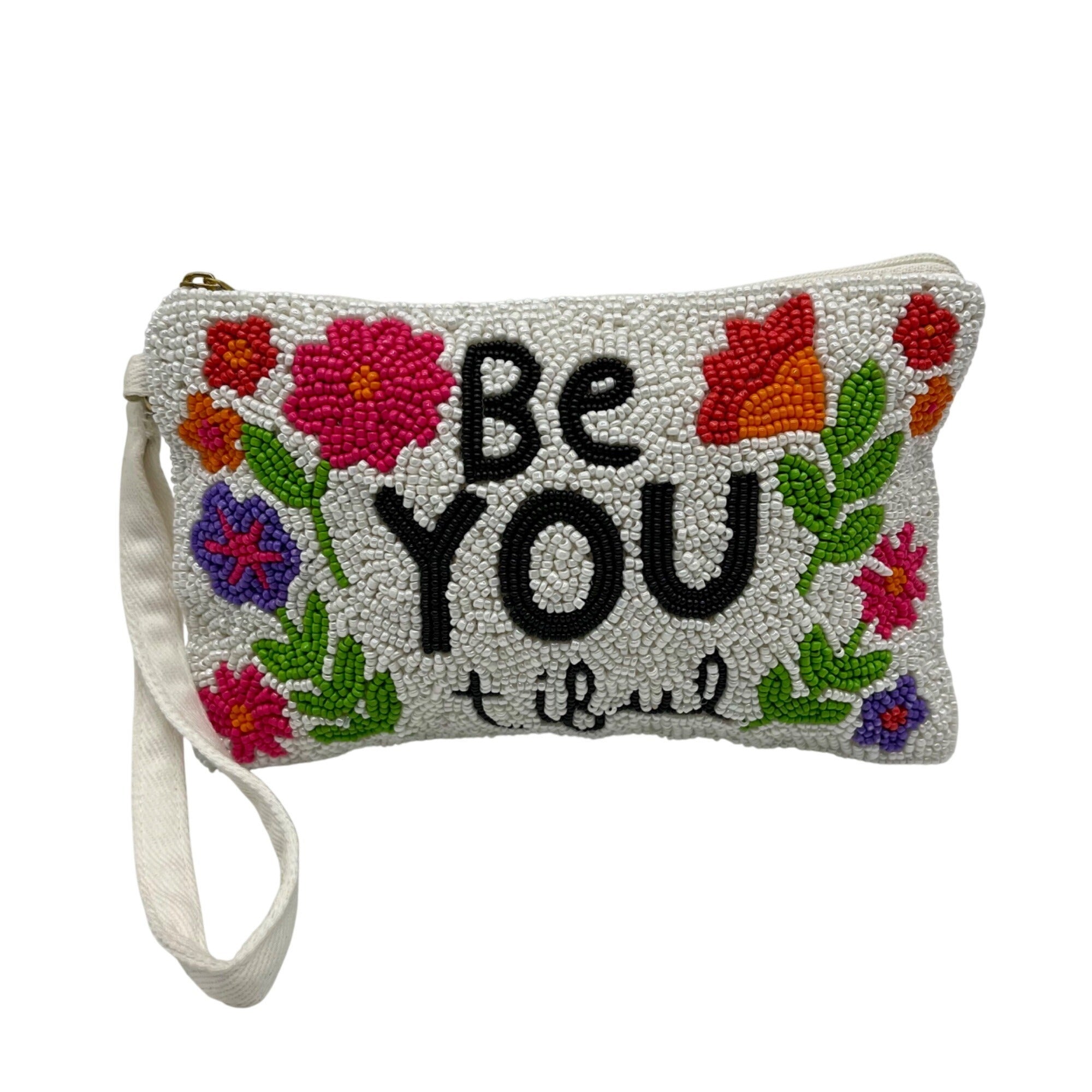 MMs Brands White Fabric Coin Purse