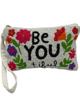 MMs Brands White Fabric Coin Purse