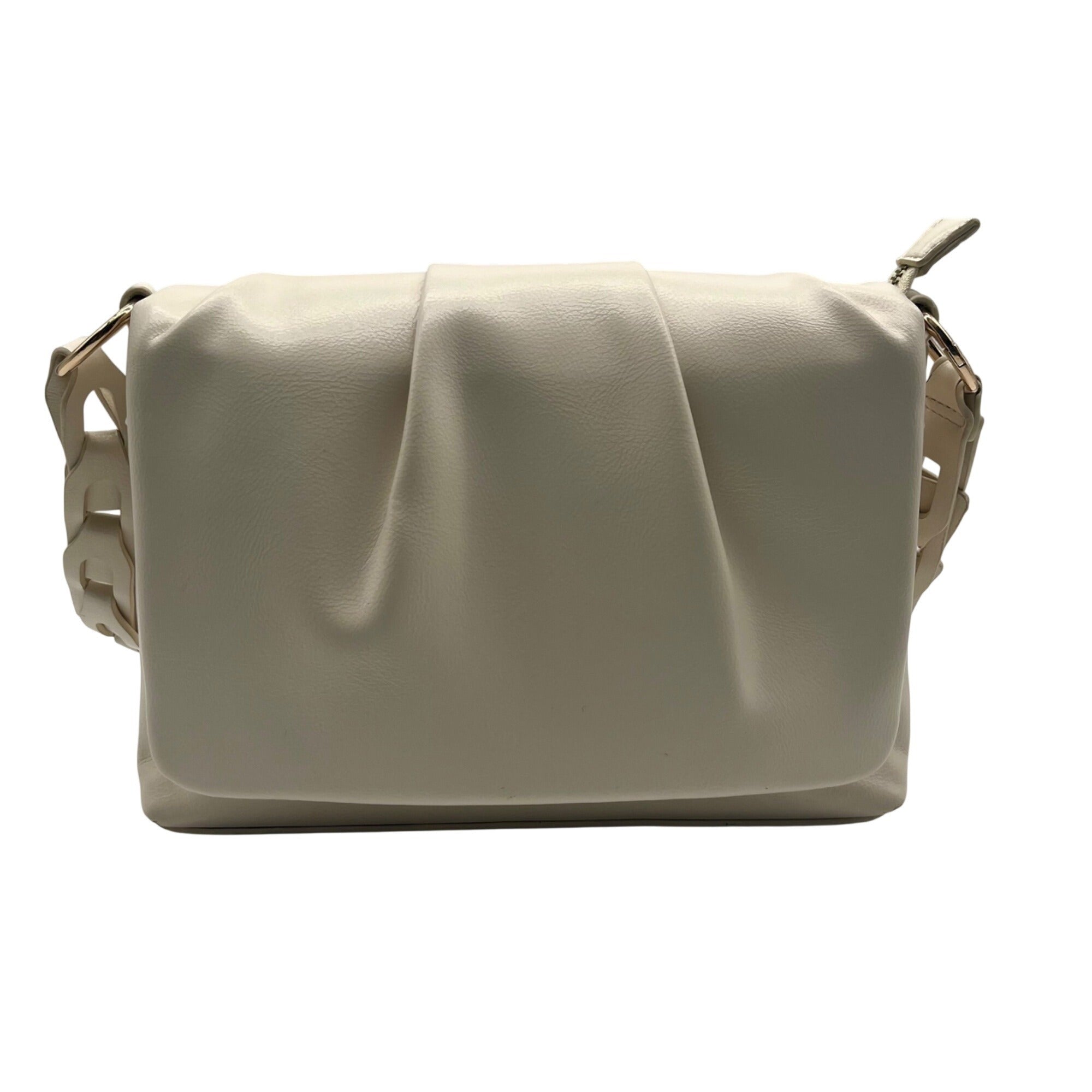 MMs Brands White Faux Leather Crossbody
