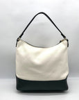 Kate Spade Black And Cream Pebbled Leather Bay Street Lexie Shoulder Bag