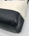 Kate Spade Black And Cream Pebbled Leather Bay Street Lexie Shoulder Bag