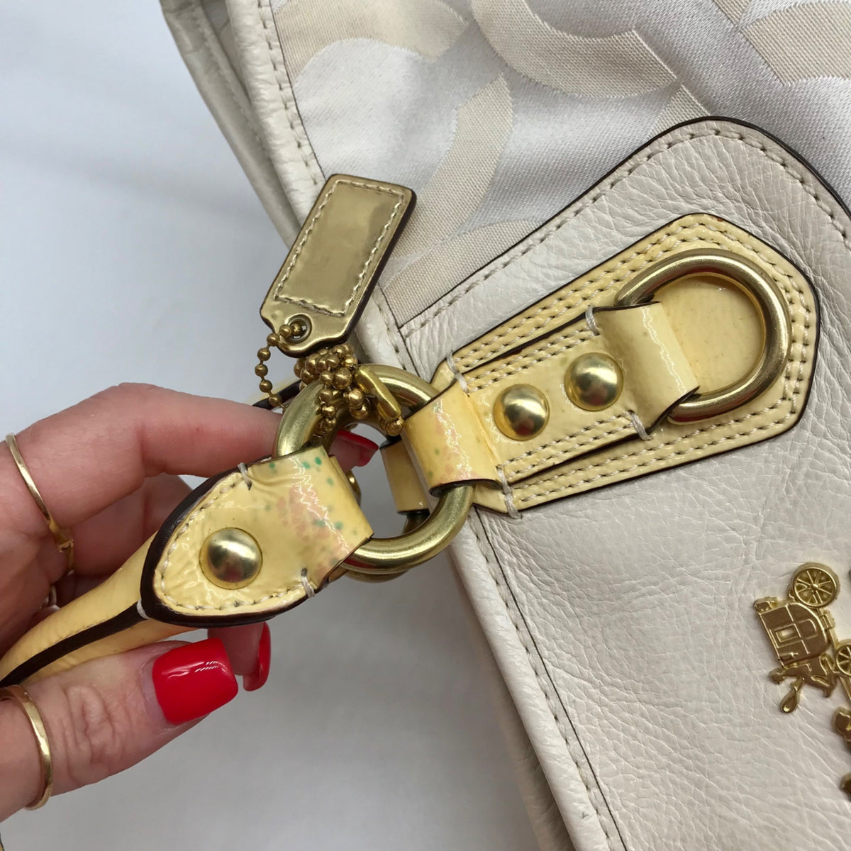 Coach Off -White Madison Sabrina Satchel Bag
