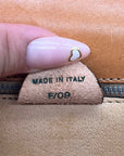 Celine Beige And Brown Coated Canvas Double Flap Vintage Bag