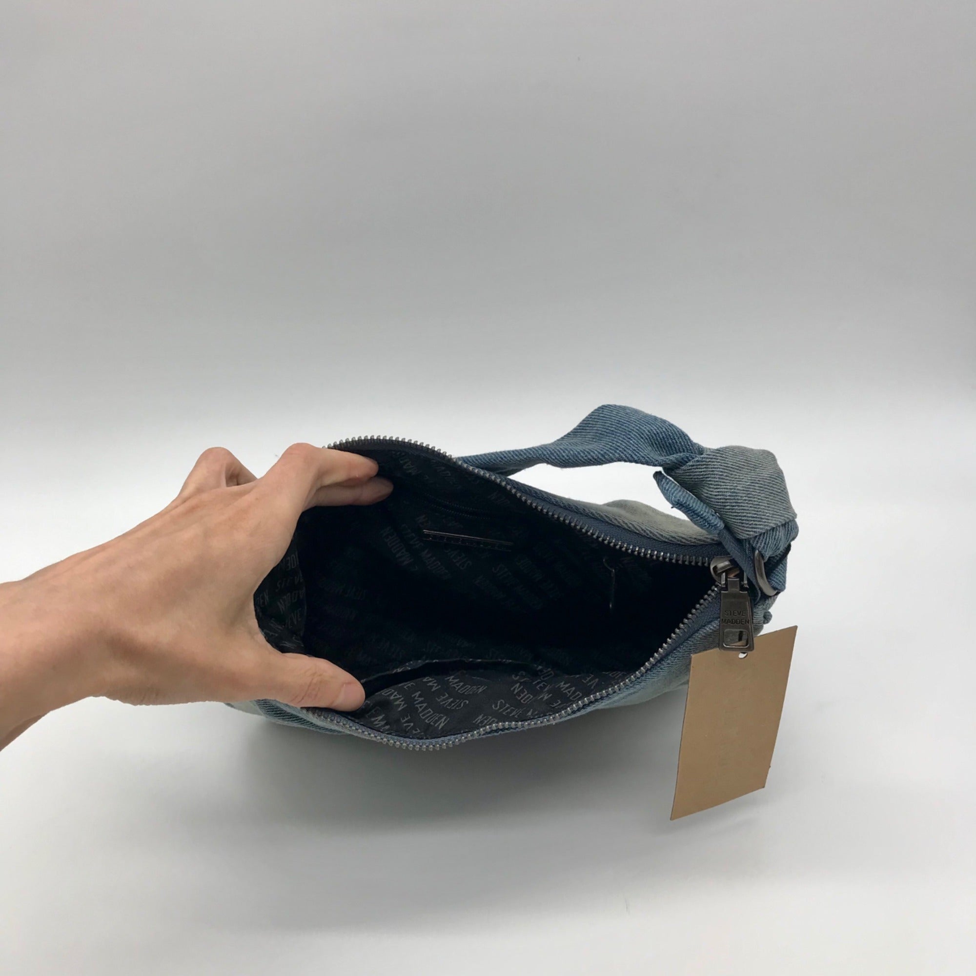 Steve Madden Liamm Denim Crescent Shoulder Bag