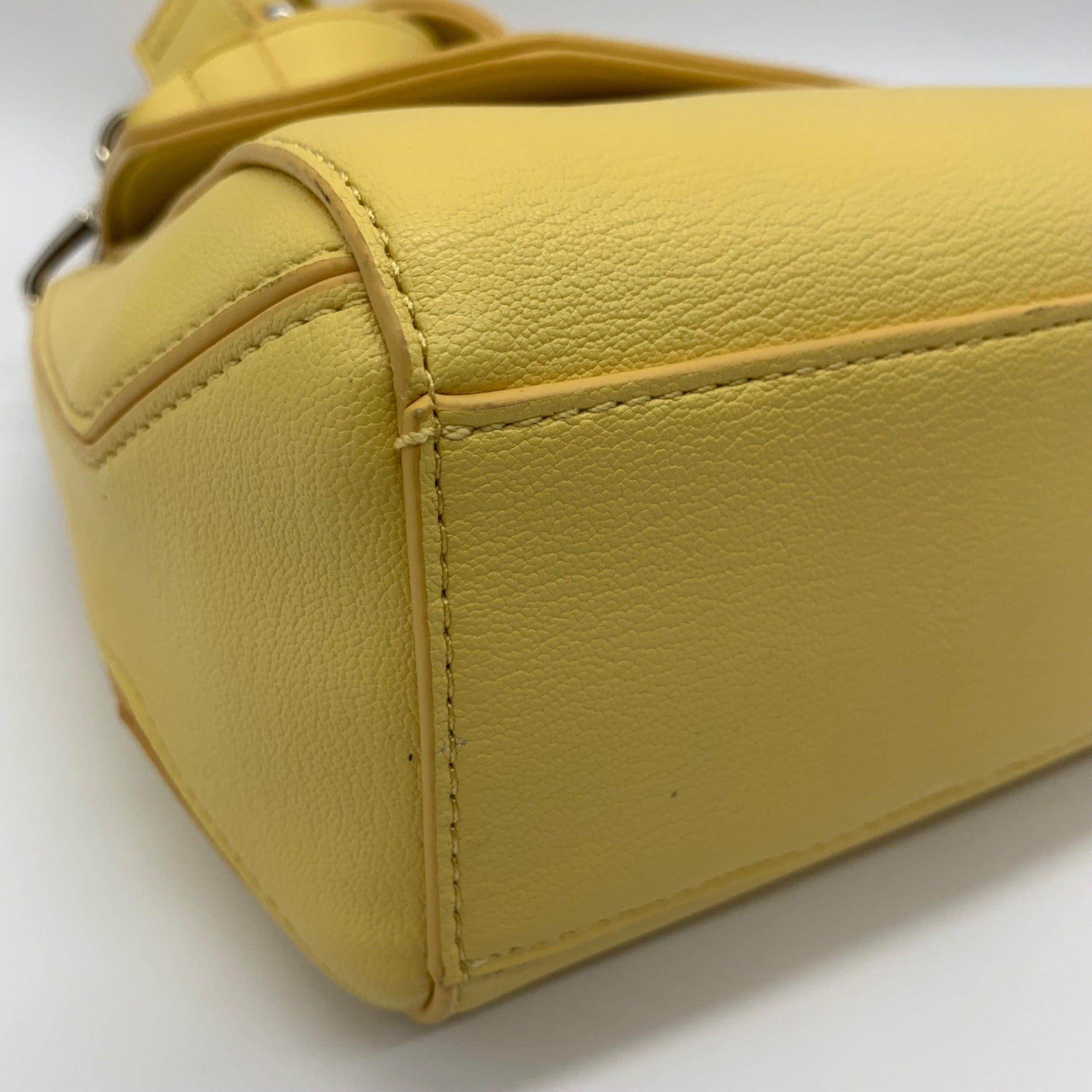 MMS Yellow Leather Crossbody Bag