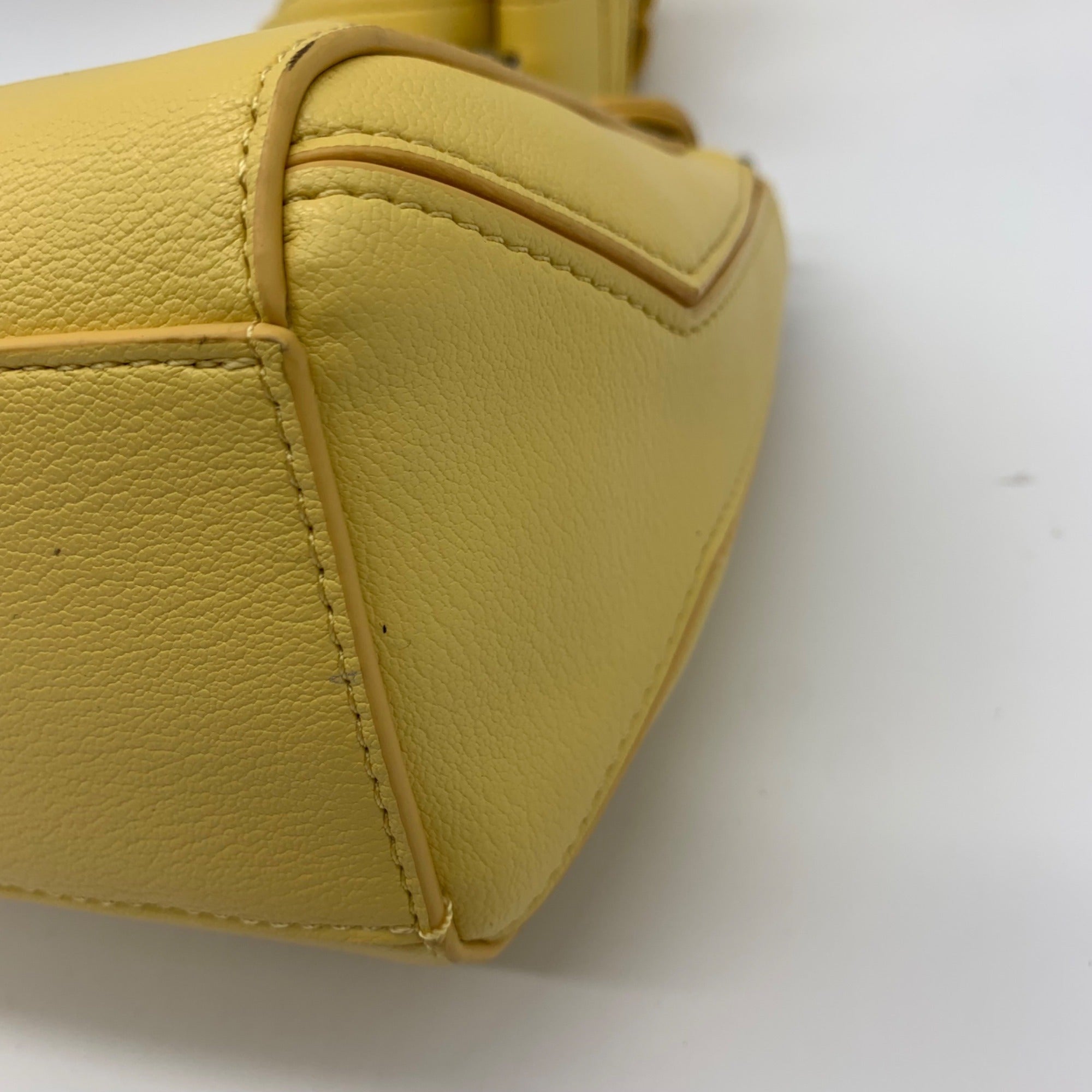 MMS Yellow Leather Crossbody Bag