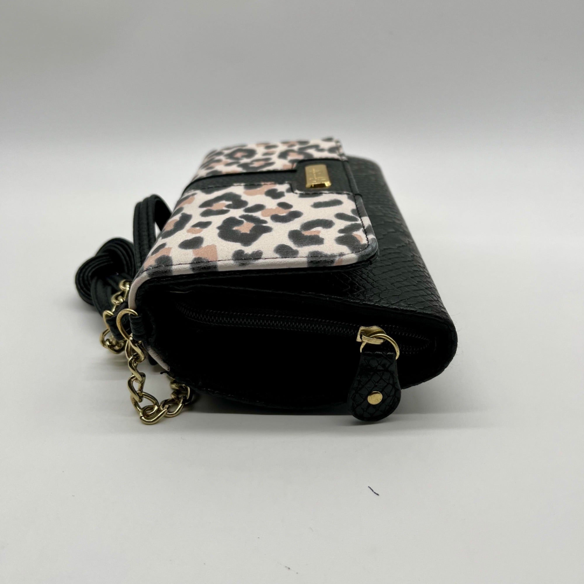 Jessica Simpson Faux Alligator &amp; Leopard Print Crossbody Bag