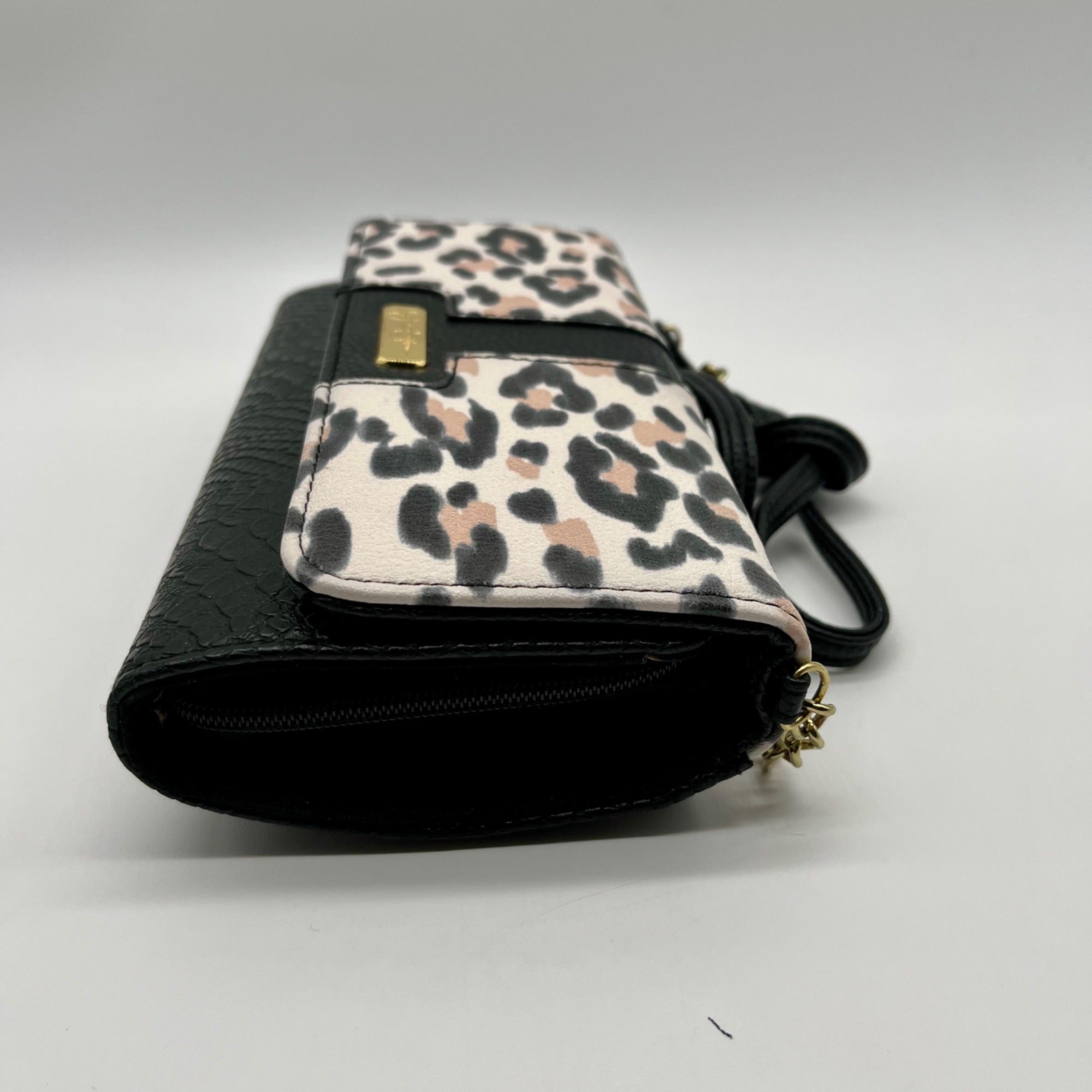 Jessica Simpson Faux Alligator &amp; Leopard Print Crossbody Bag
