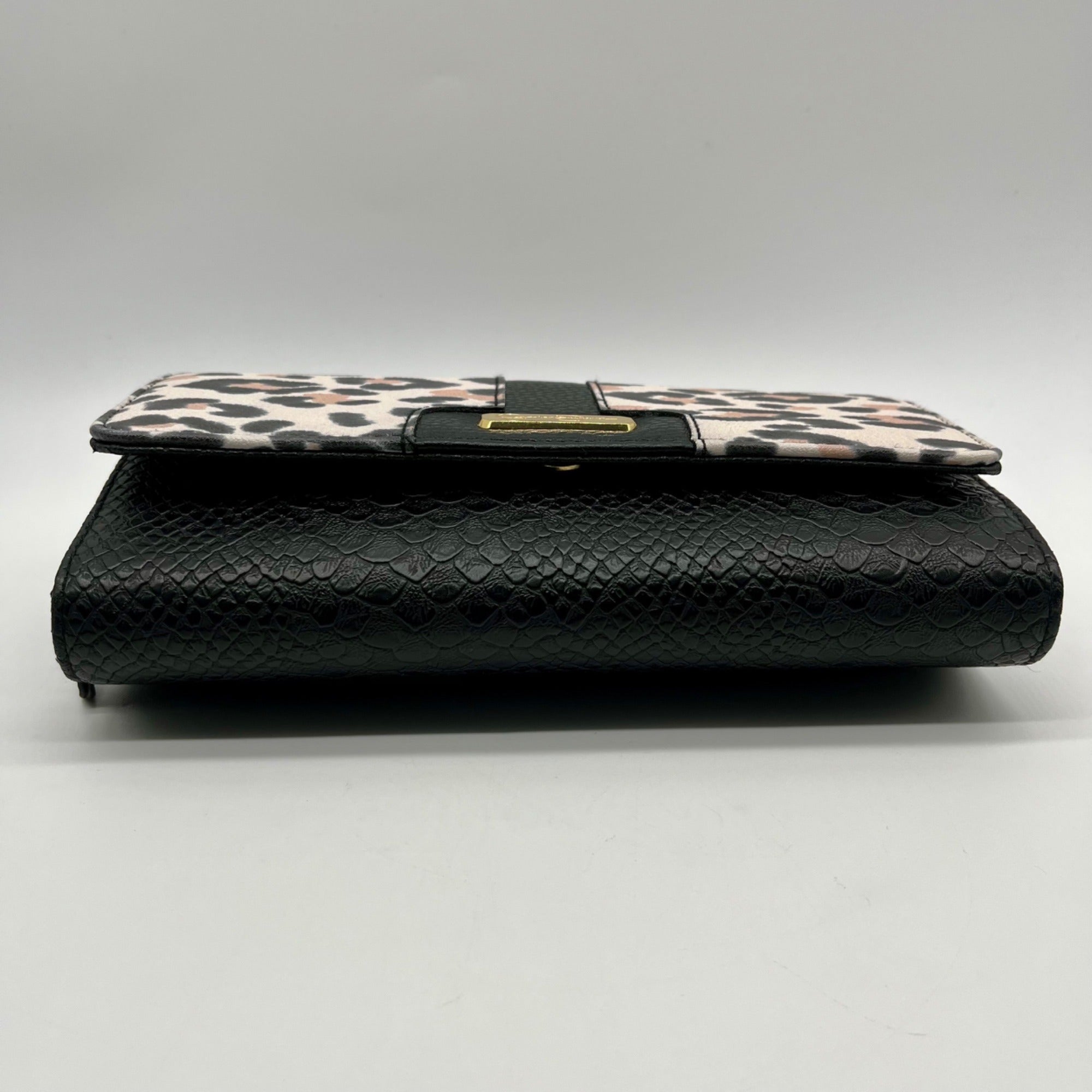 Jessica Simpson Faux Alligator &amp; Leopard Print Crossbody Bag