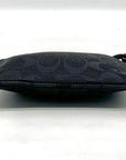 Coach Signature Black Jacquard Wristlet Mini Clutch