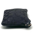 Coach Signature Black Jacquard Wristlet Mini Clutch