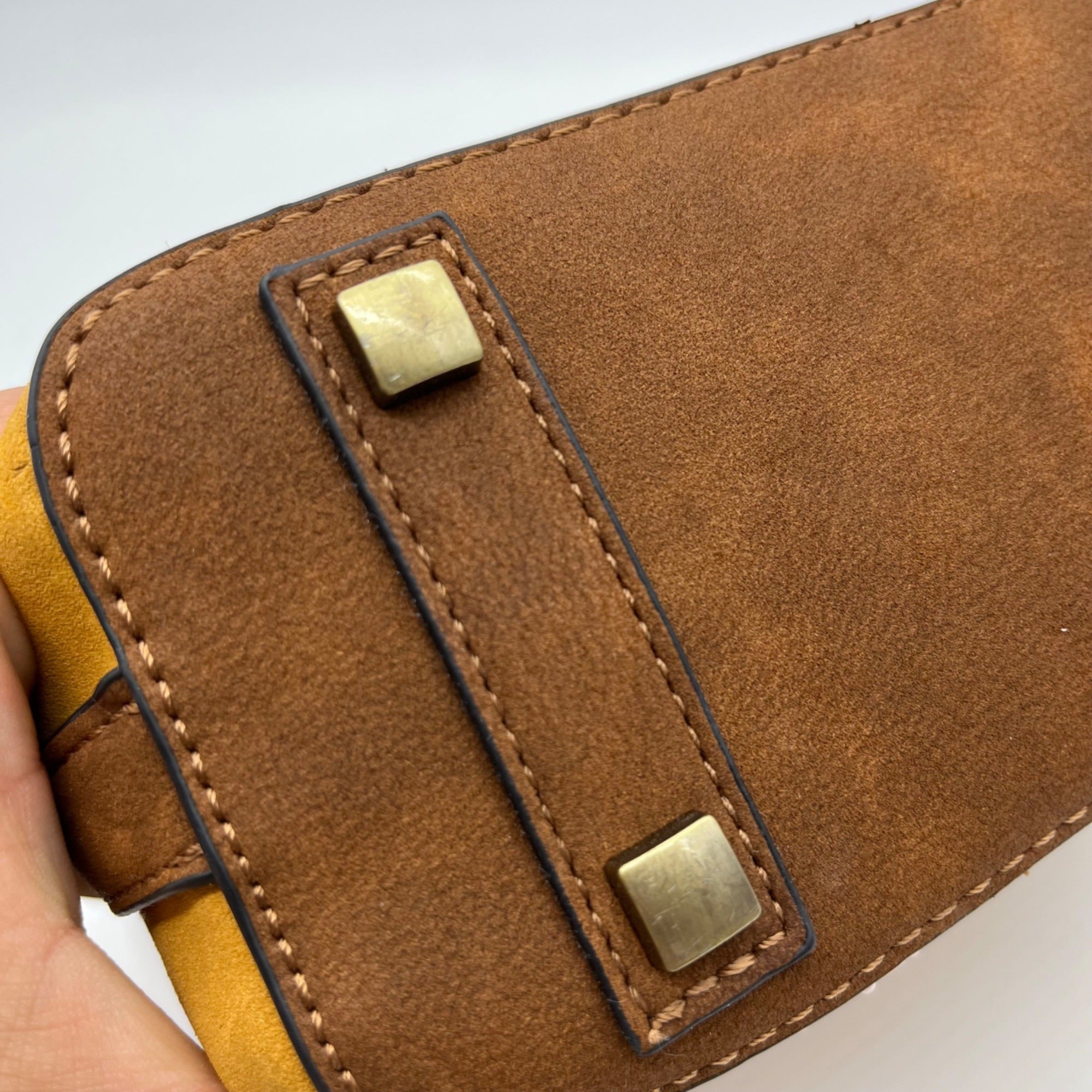 Simply Noelle Tan Faux Leather Crossbody Purse