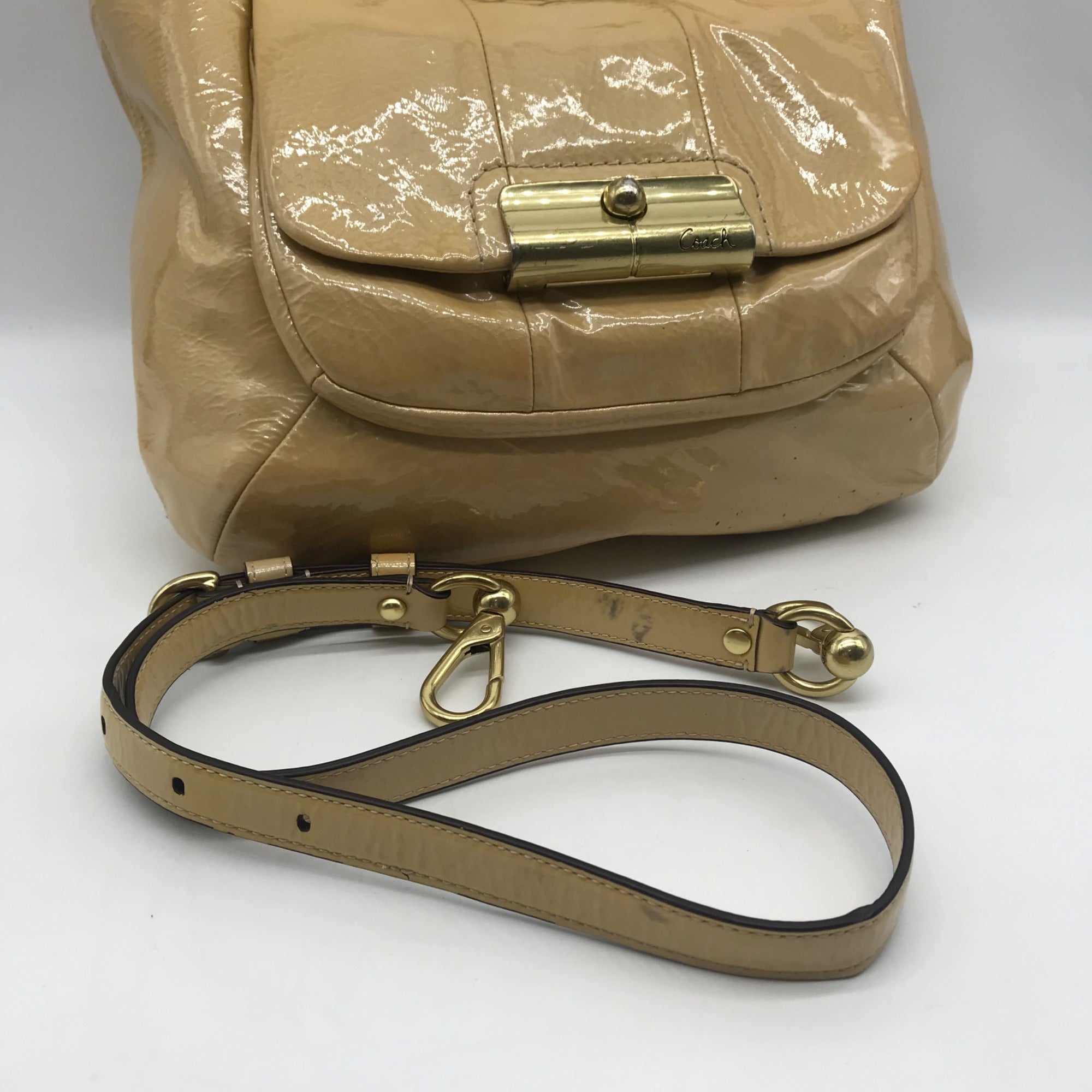 Coach Kristin Patent Leather Hobo Crossbody Bag 16951