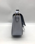 Kate Spade Blue Pebbled Leather Medium Knott Saddle Crossbody Bag