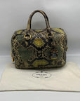 Prada Cervo Lux Printed Snakeskin Leather Tote