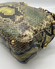 Prada Cervo Lux Printed Snakeskin Leather Tote