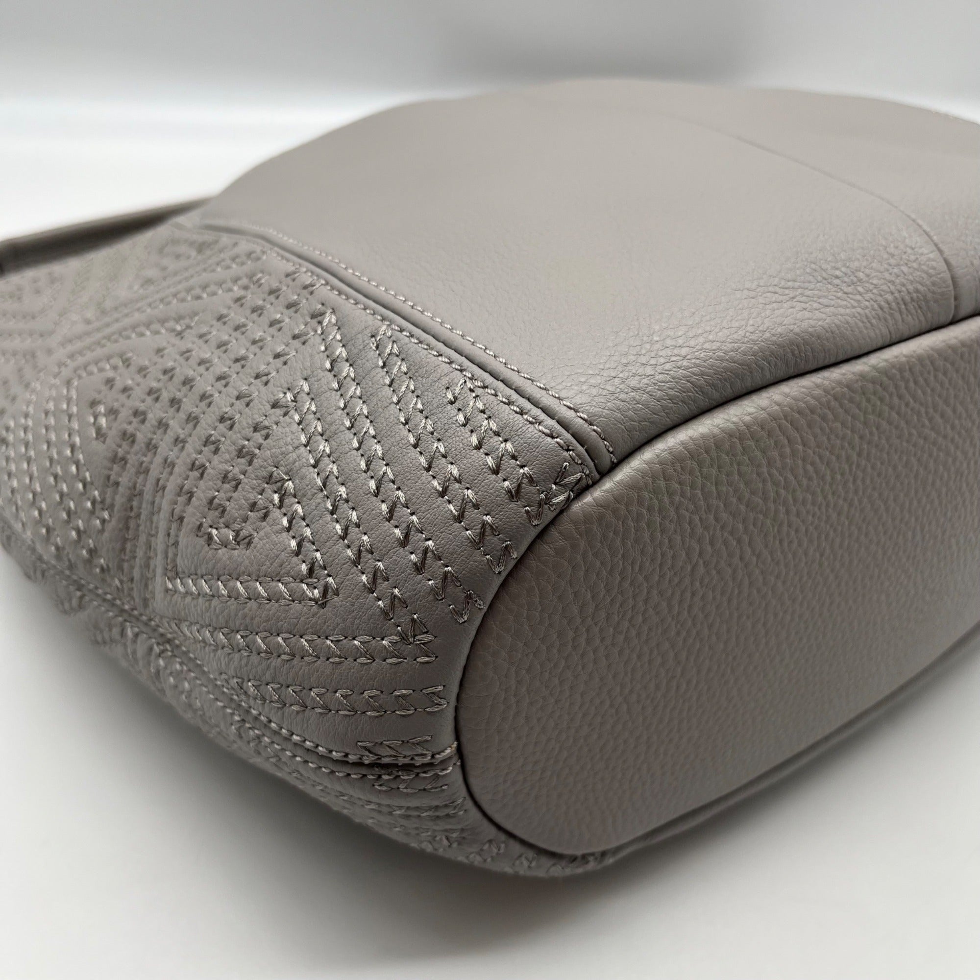 The Sak Gray Leather Sequoia Shoulder Bag