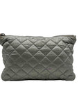 MZ Wallace Metallic Silver Metro Pouch 