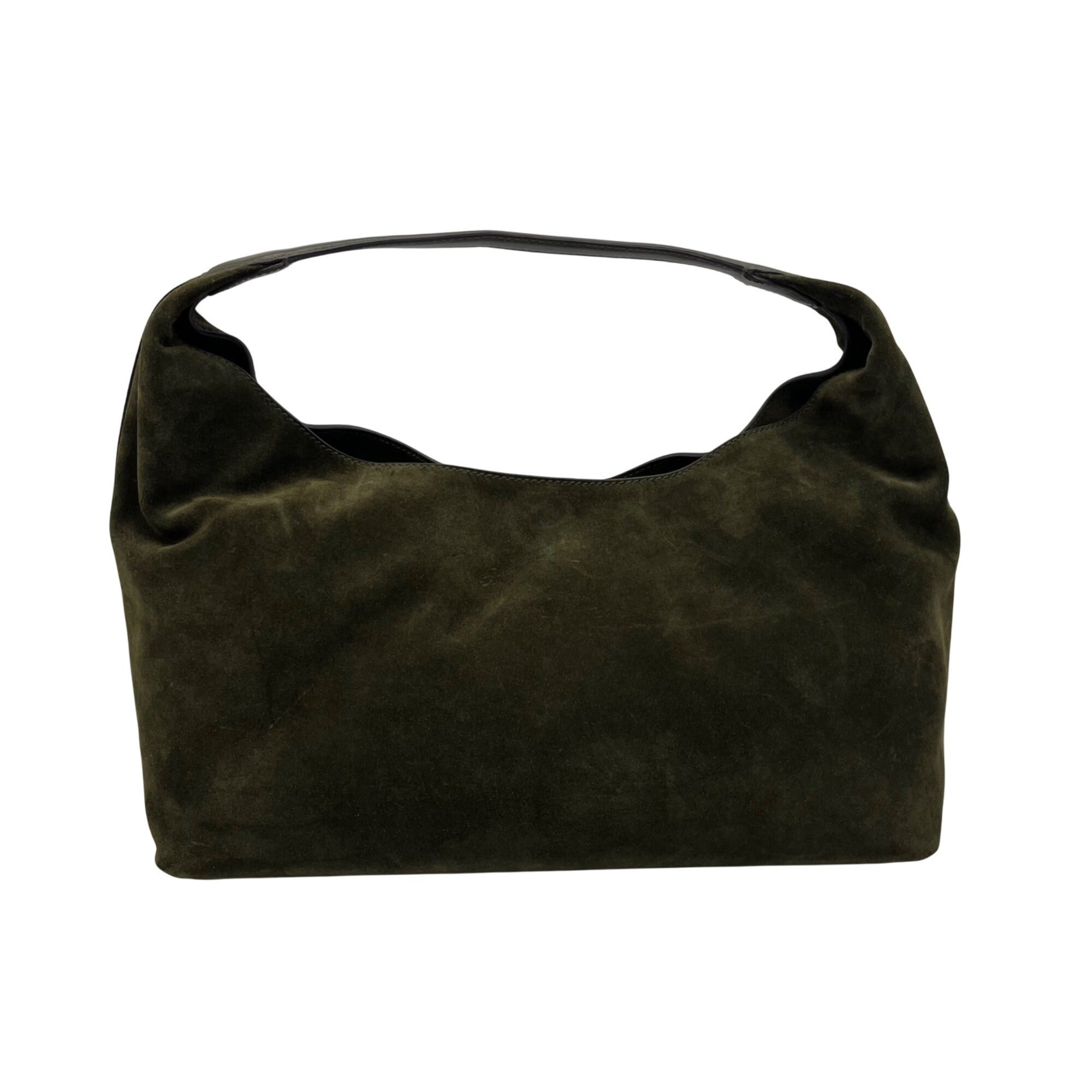 Madewell the Mylie Green Suede Shoulder Bag
