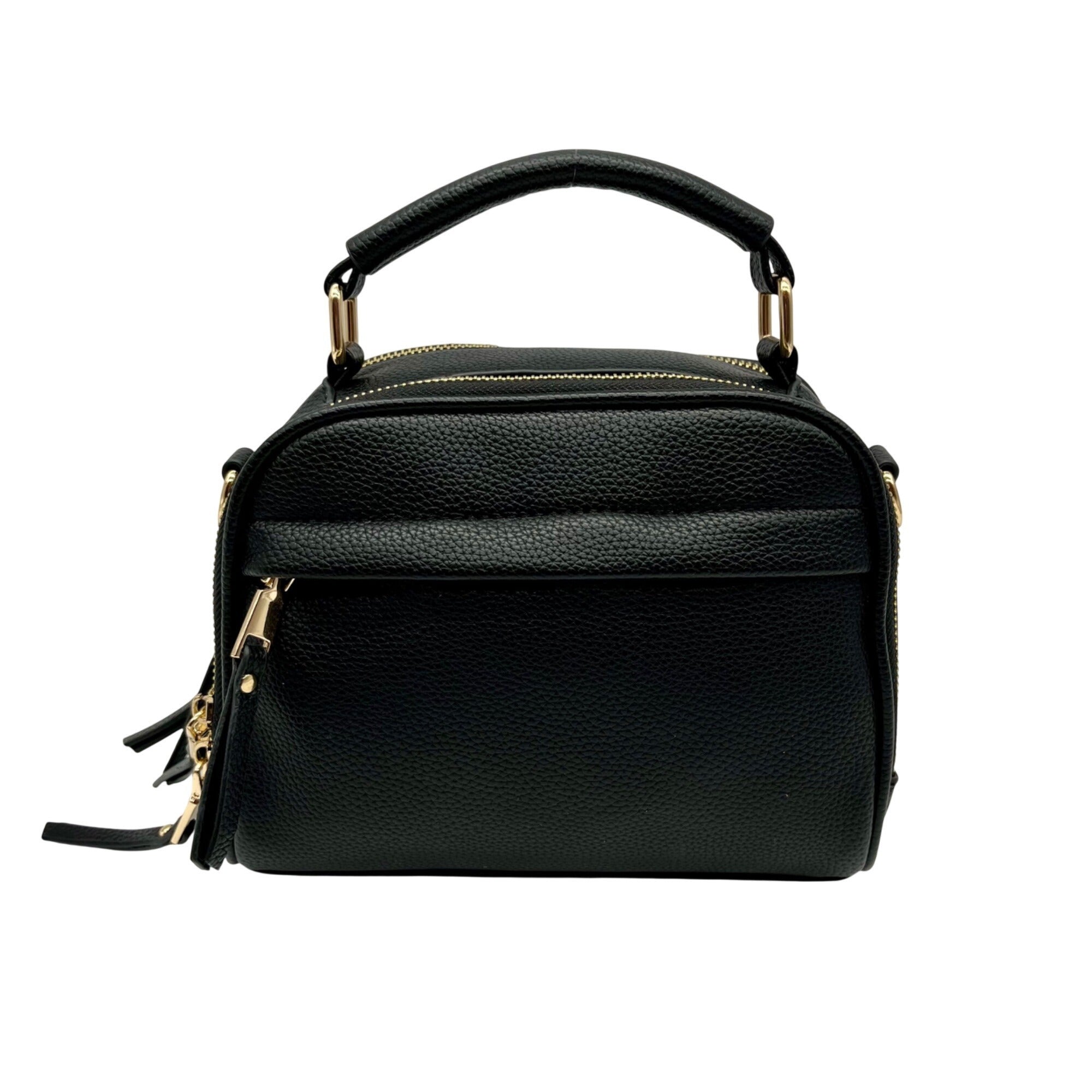 Madison West Black Leather Crossbody Bag