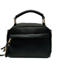 Madison West Black Leather Crossbody Bag