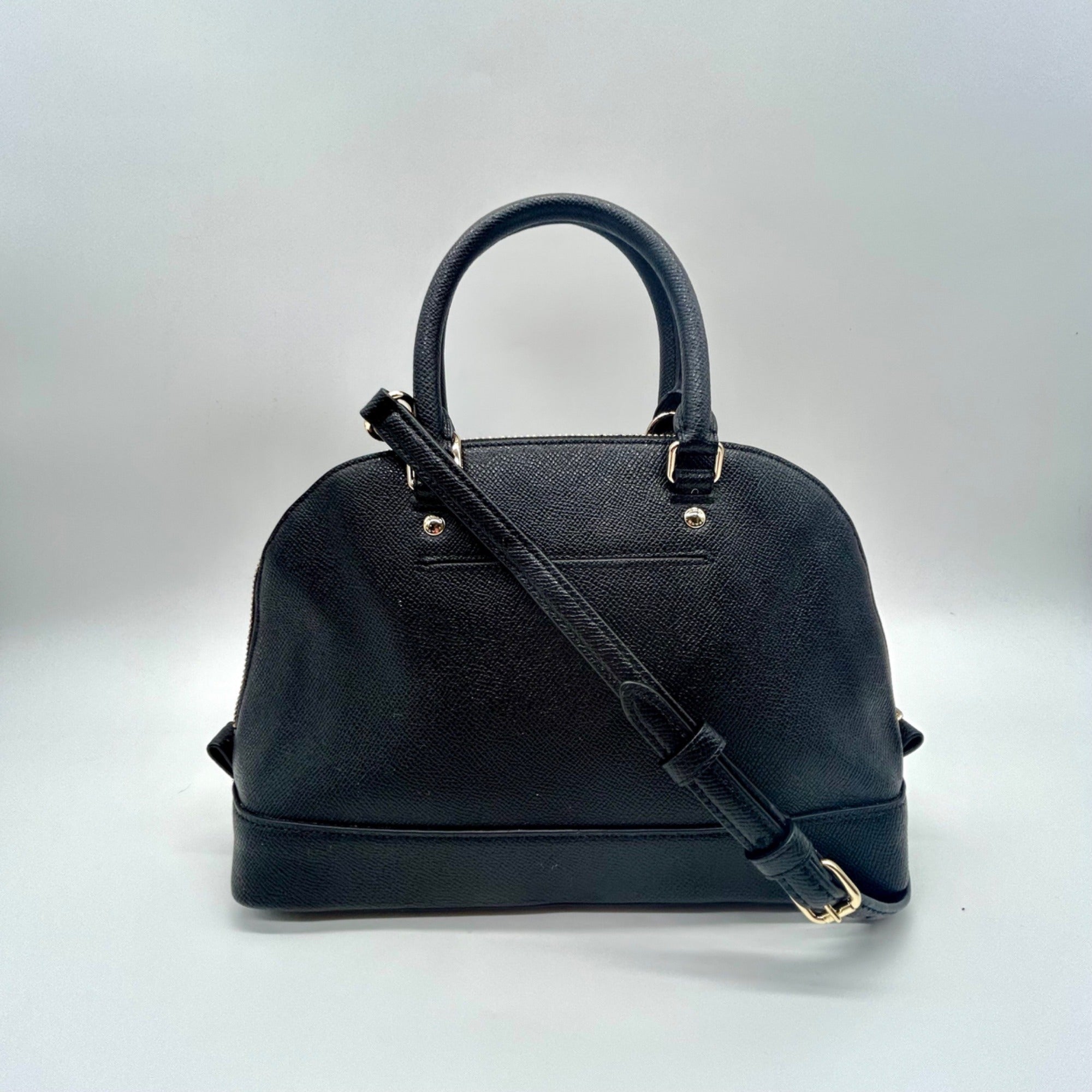 Coach Black Leather Harper Satchel Bag