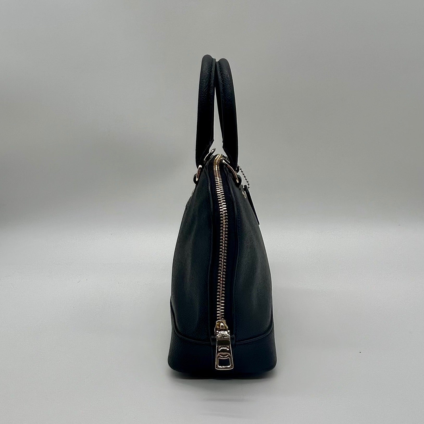 Coach Black Leather Harper Satchel Bag