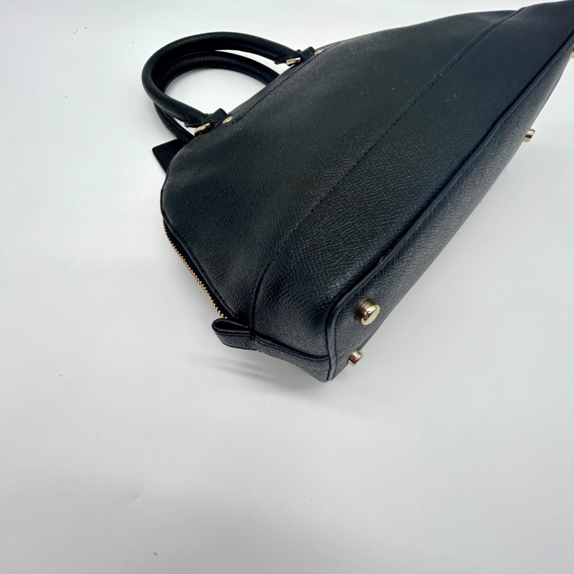 Coach Black Leather Harper Satchel Bag