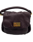 Marc Jacobs Deep Plum Pebbled Leather Hobo Shoulder Bag