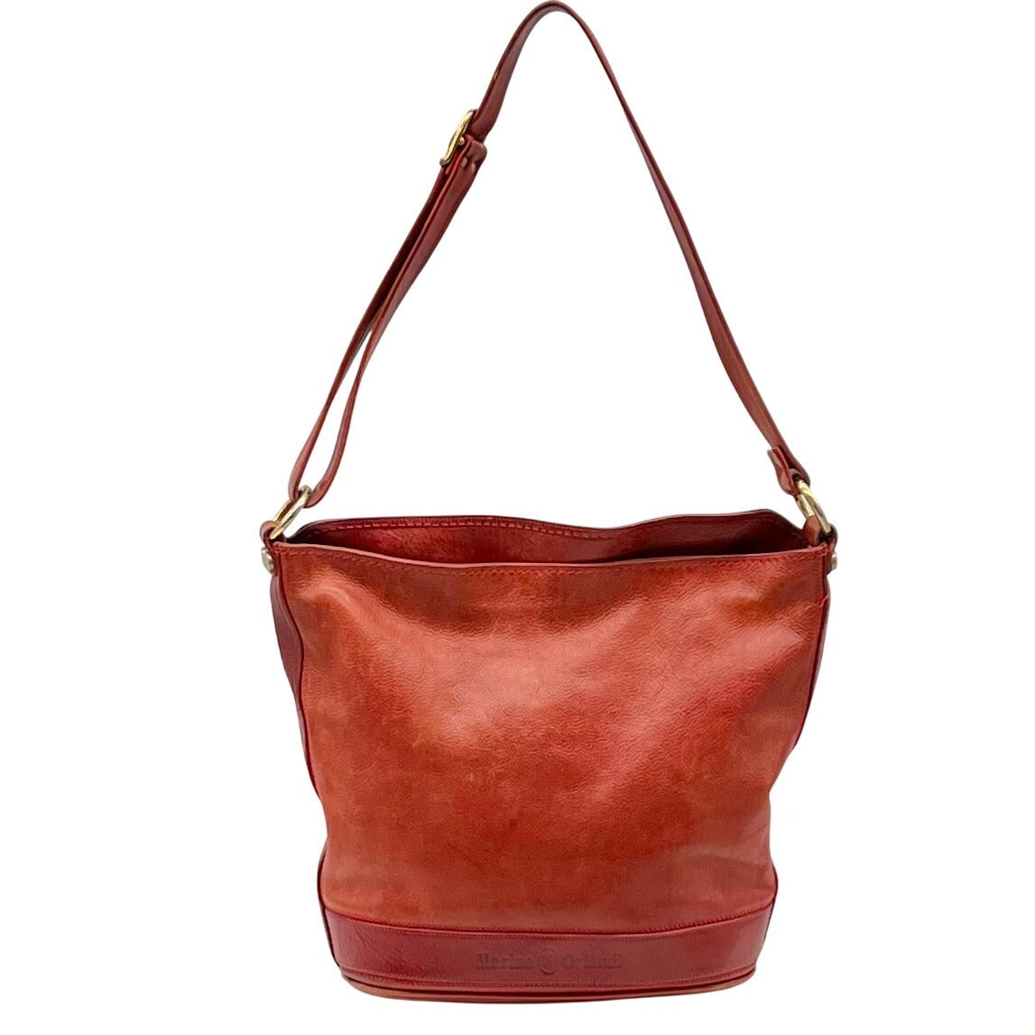 Marino Orlandi Genuine Red Leather Crossbody Bag
