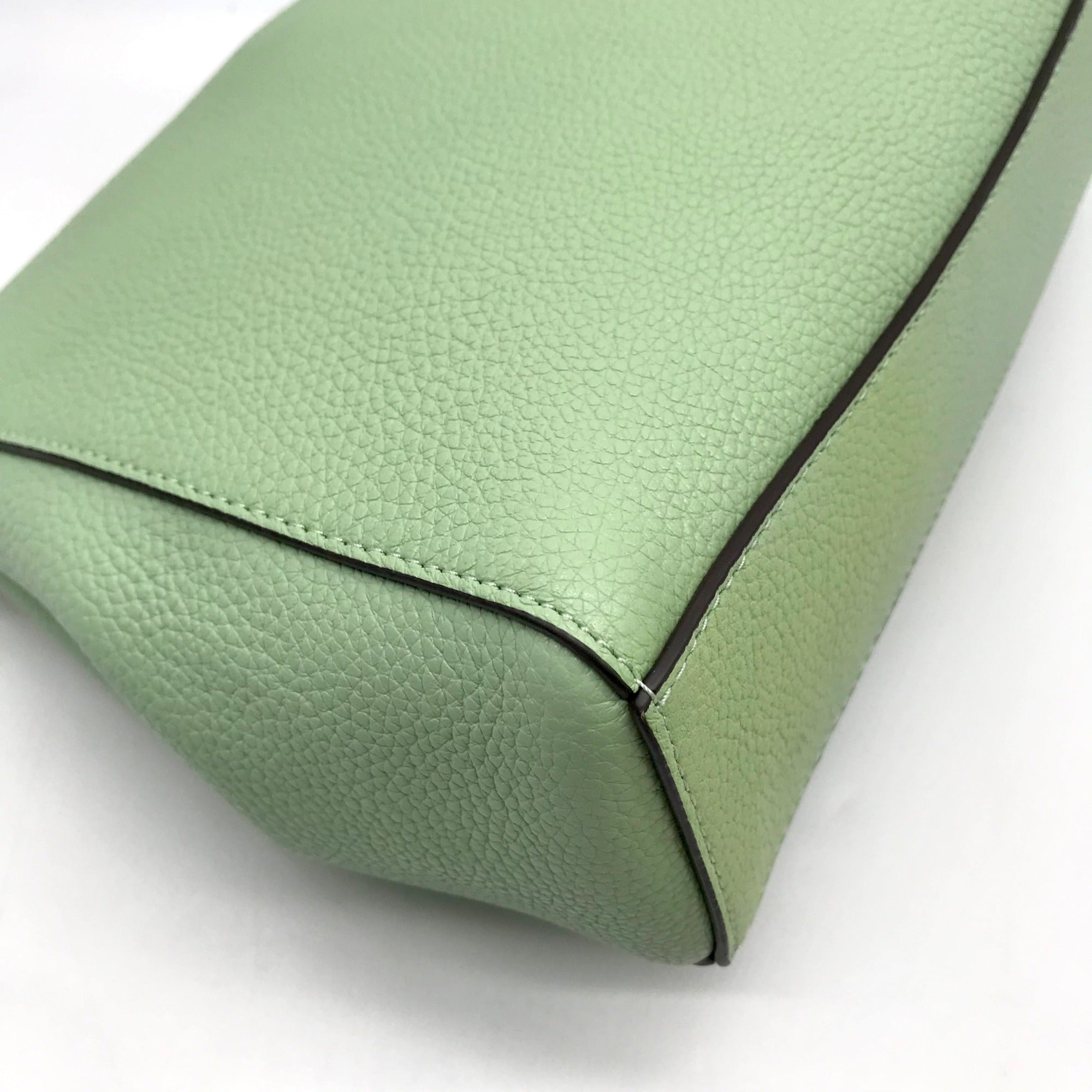 Kate Spade Mint Green Pebbled Leather Leila Medium Flap Satchel Bag