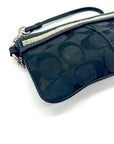 Coach Black Signature Canvas Small Wristlet Wallet