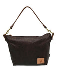 Meanwhile Back On The Farm Mocha Tuscan Leather Midi Hobo Bag 