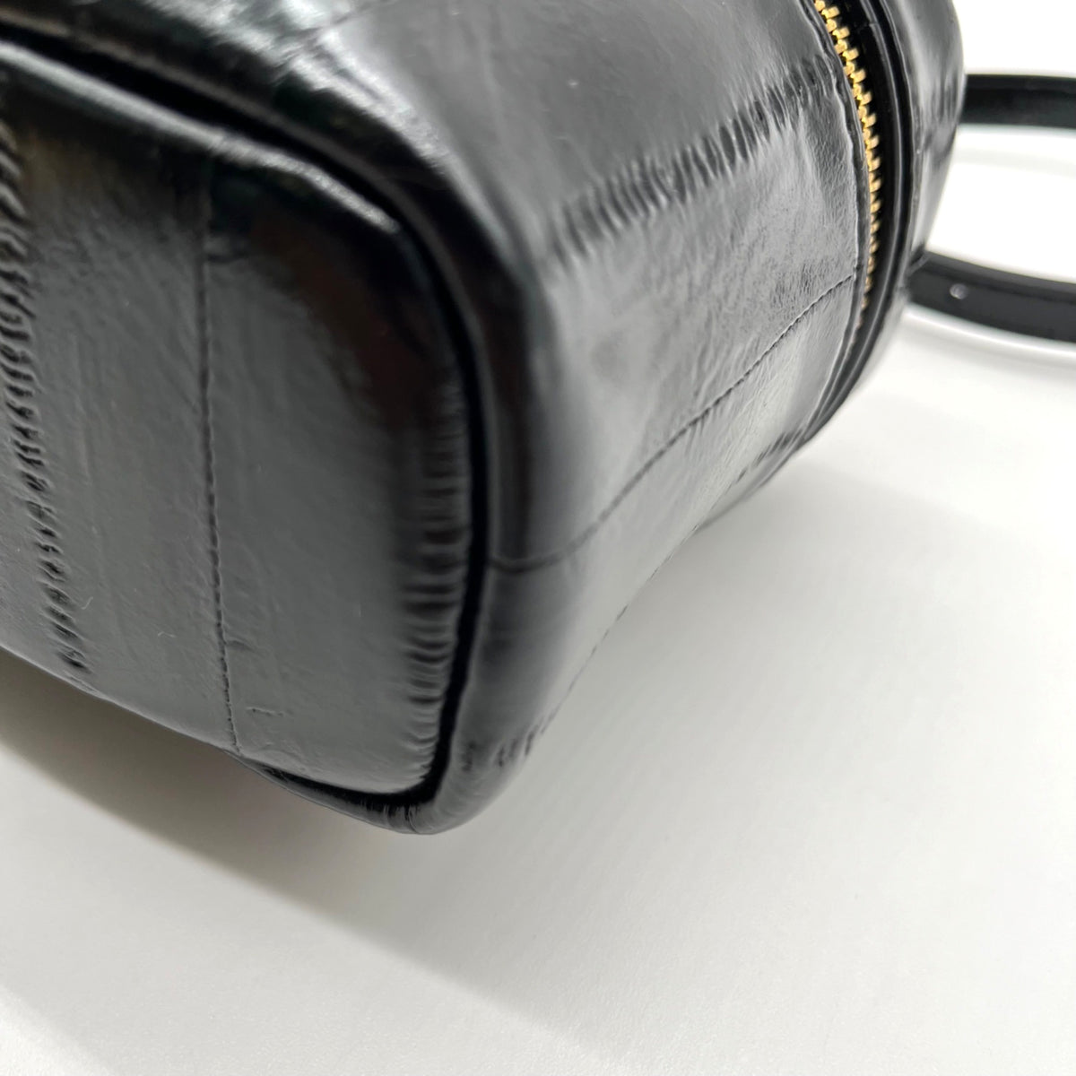 Steve Madden Black Faux Leather Bherra Vanity Bag