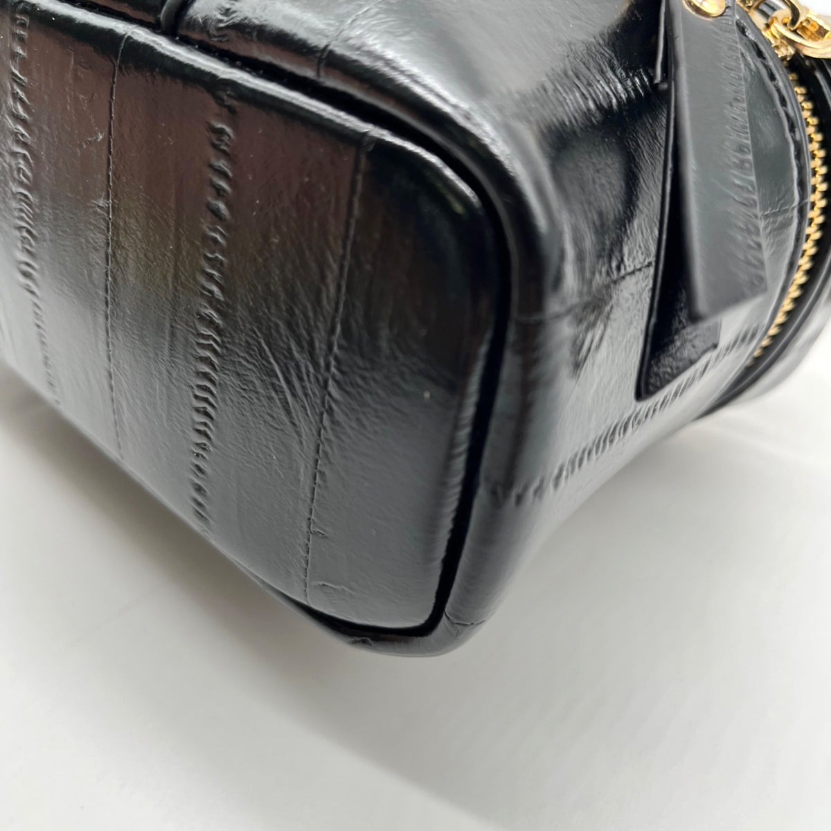 Steve Madden Black Faux Leather Bherra Vanity Bag