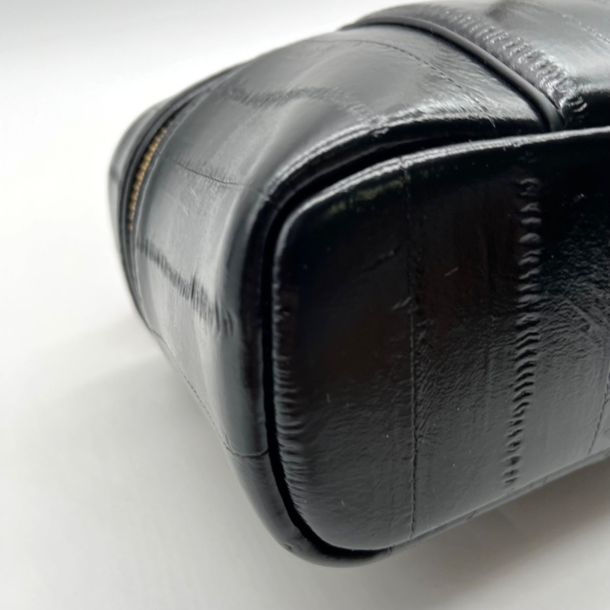 Steve Madden Black Faux Leather Bherra Vanity Bag
