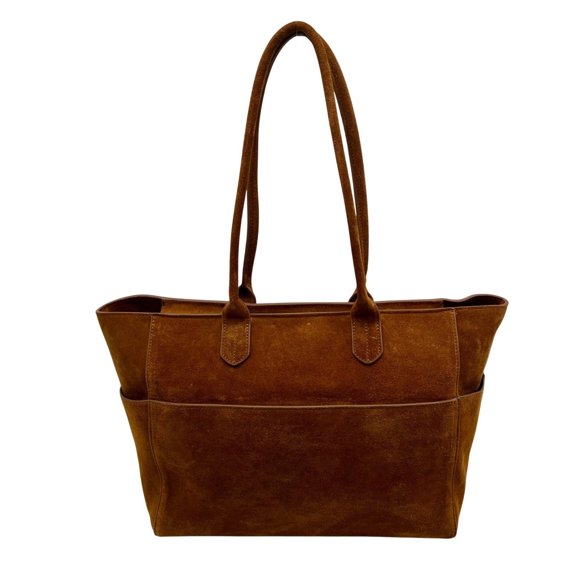 Quince Women's Brown Italian Suede Shopper Tote Bag