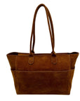 Quince Women's Brown Italian Suede Shopper Tote Bag