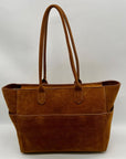 Quince Women's Brown Italian Suede Shopper Tote Bag