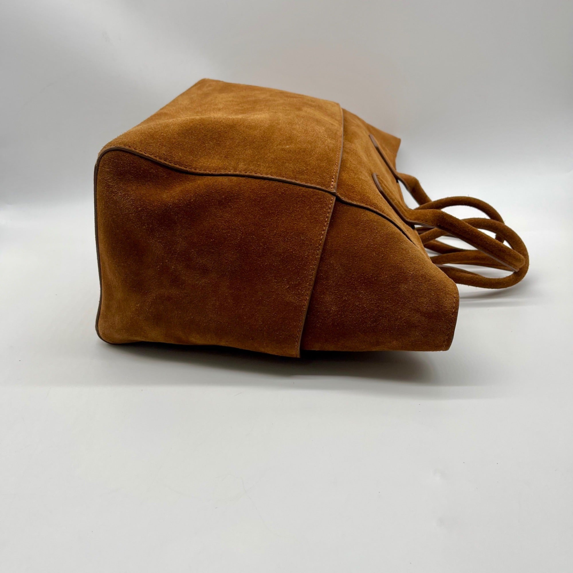 Quince Women's Brown Italian Suede Shopper Tote Bag