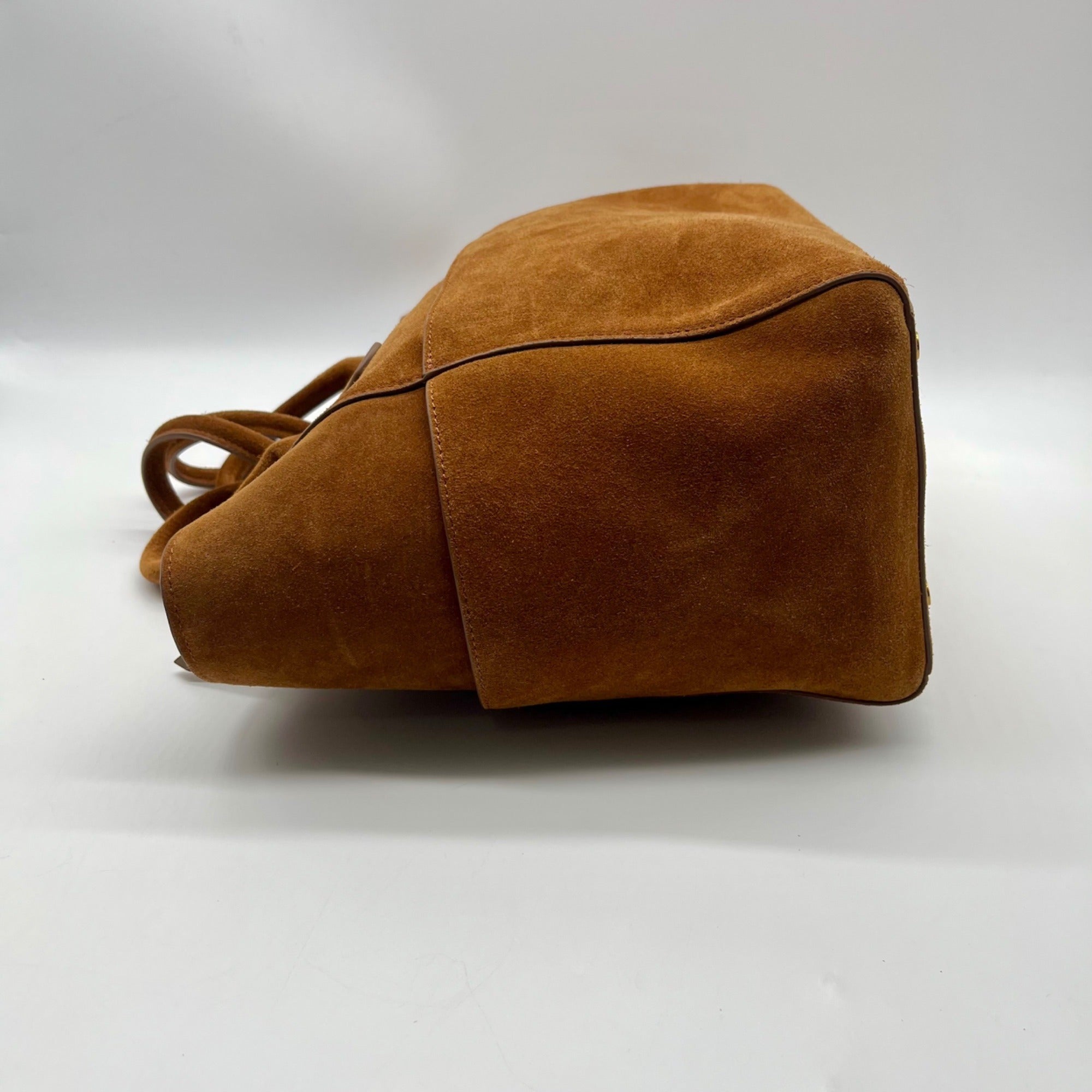 Quince Women's Brown Italian Suede Shopper Tote Bag