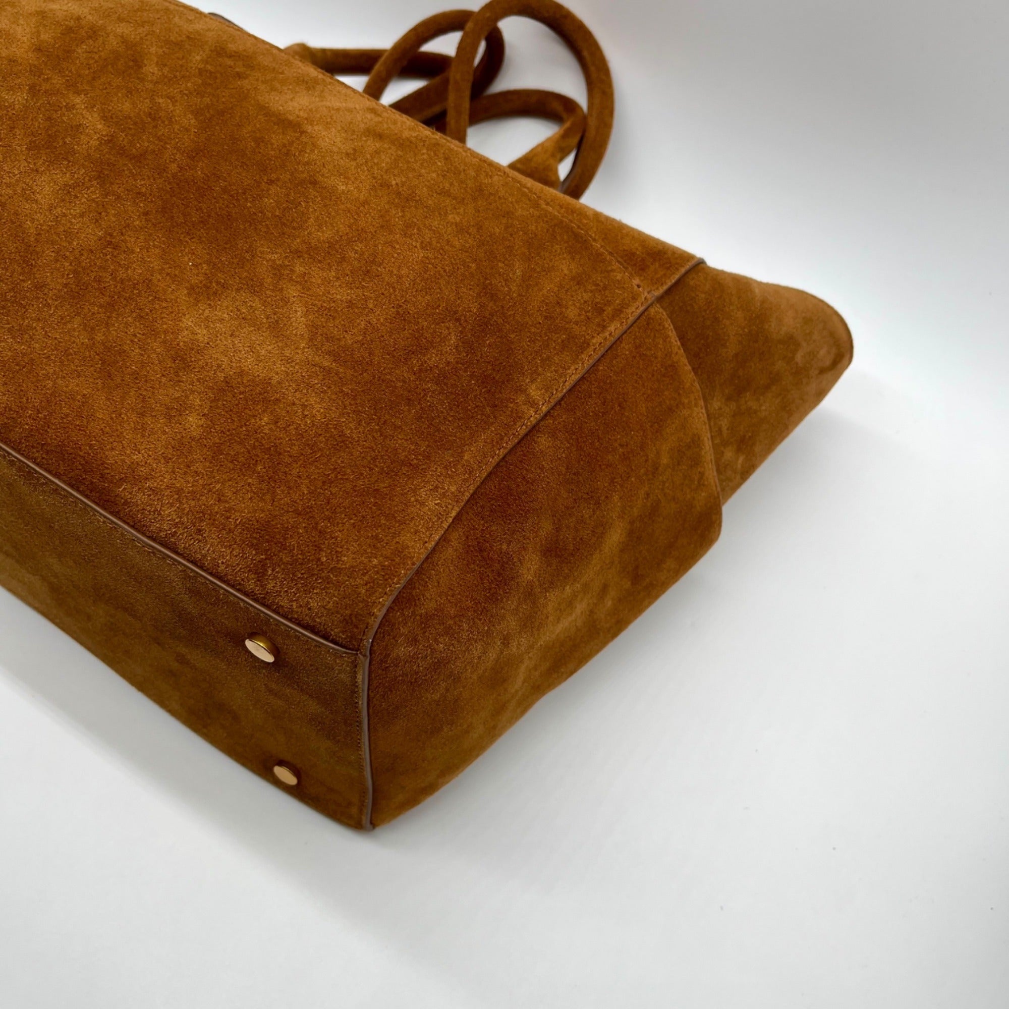 Quince Women's Brown Italian Suede Shopper Tote Bag