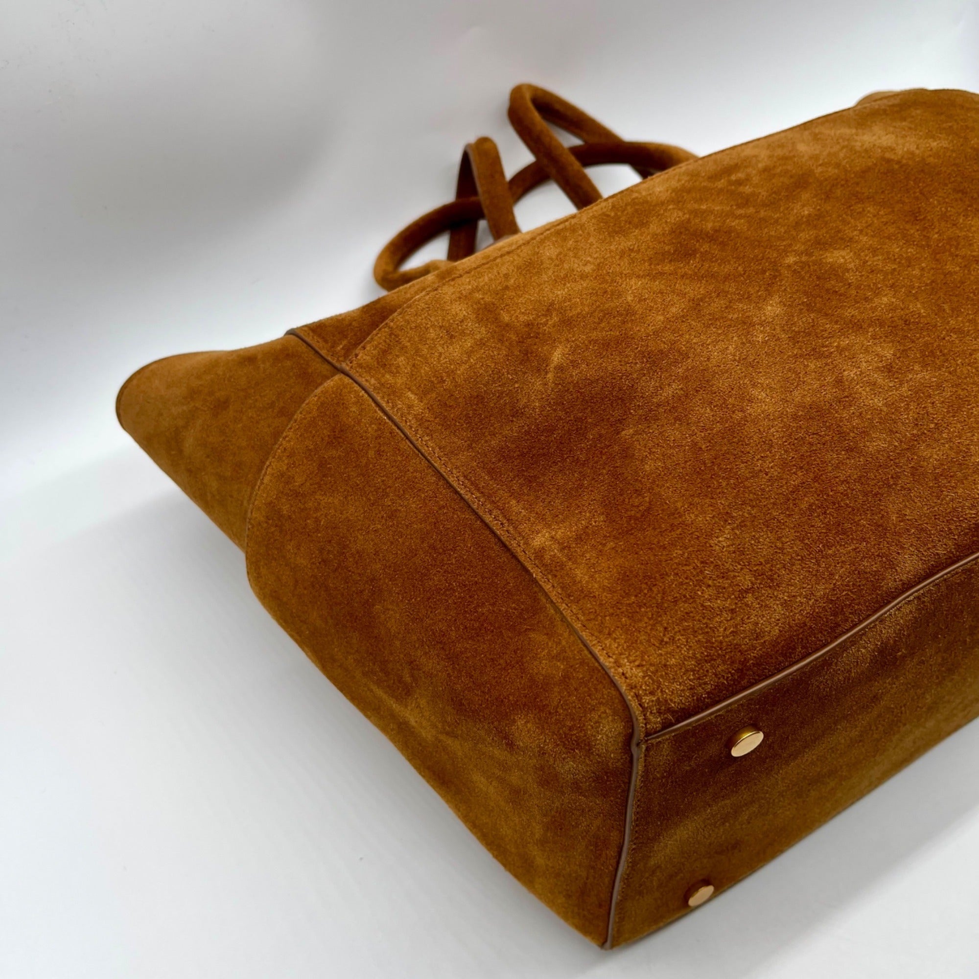 Quince Women's Brown Italian Suede Shopper Tote Bag