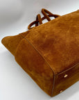Quince Women's Brown Italian Suede Shopper Tote Bag