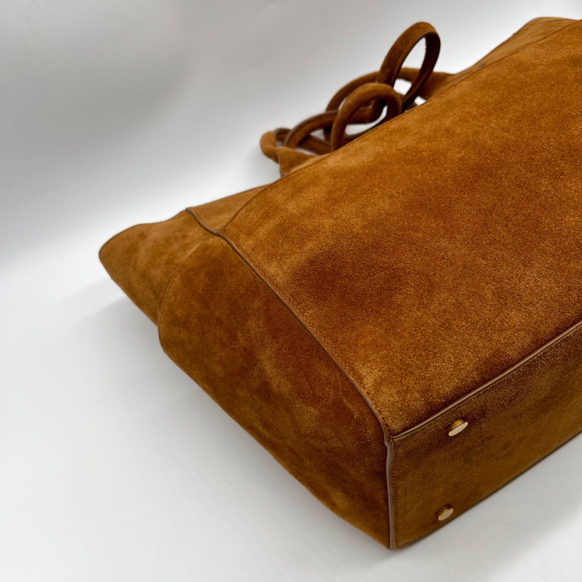 Quince Women's Brown Italian Suede Shopper Tote Bag