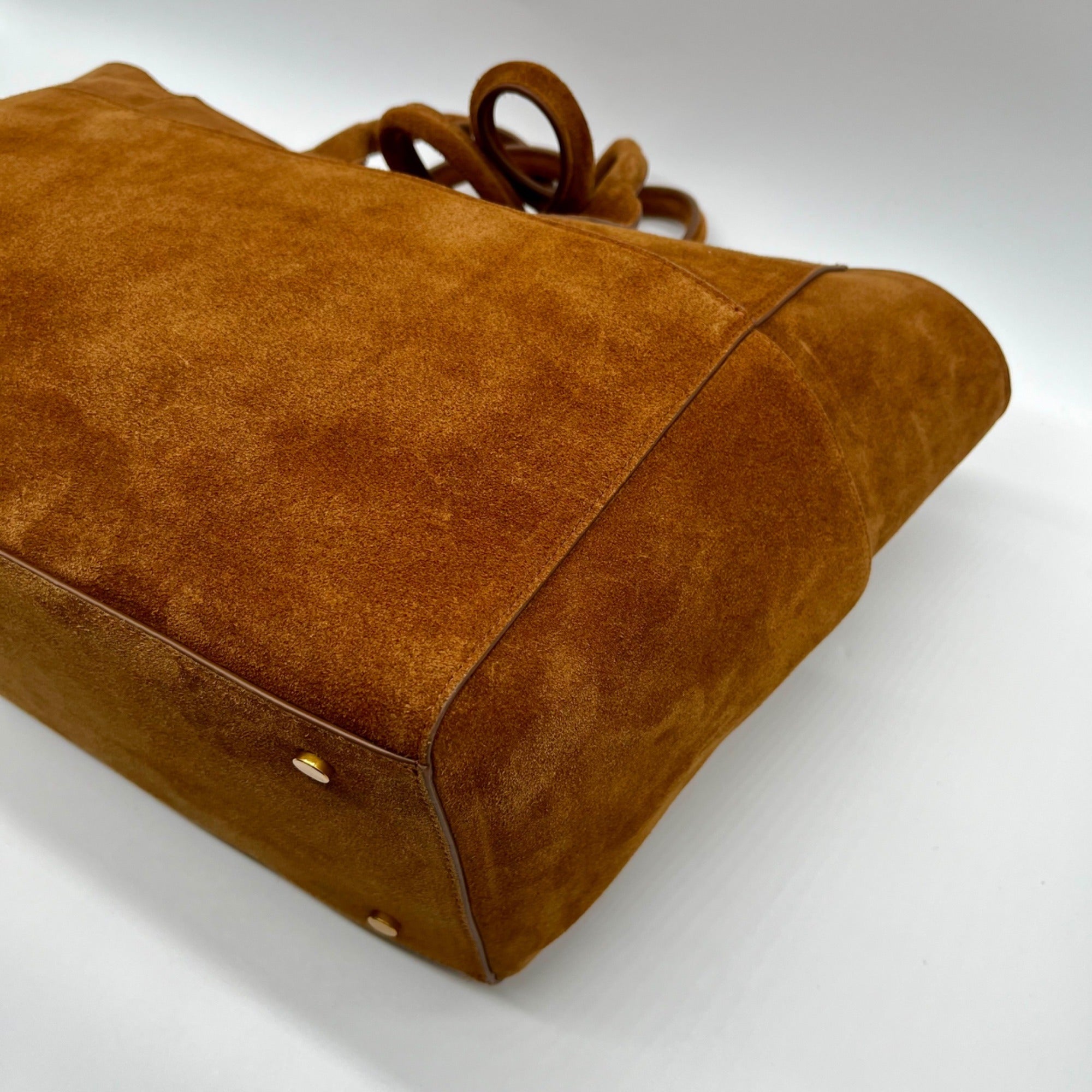 Quince Women's Brown Italian Suede Shopper Tote Bag
